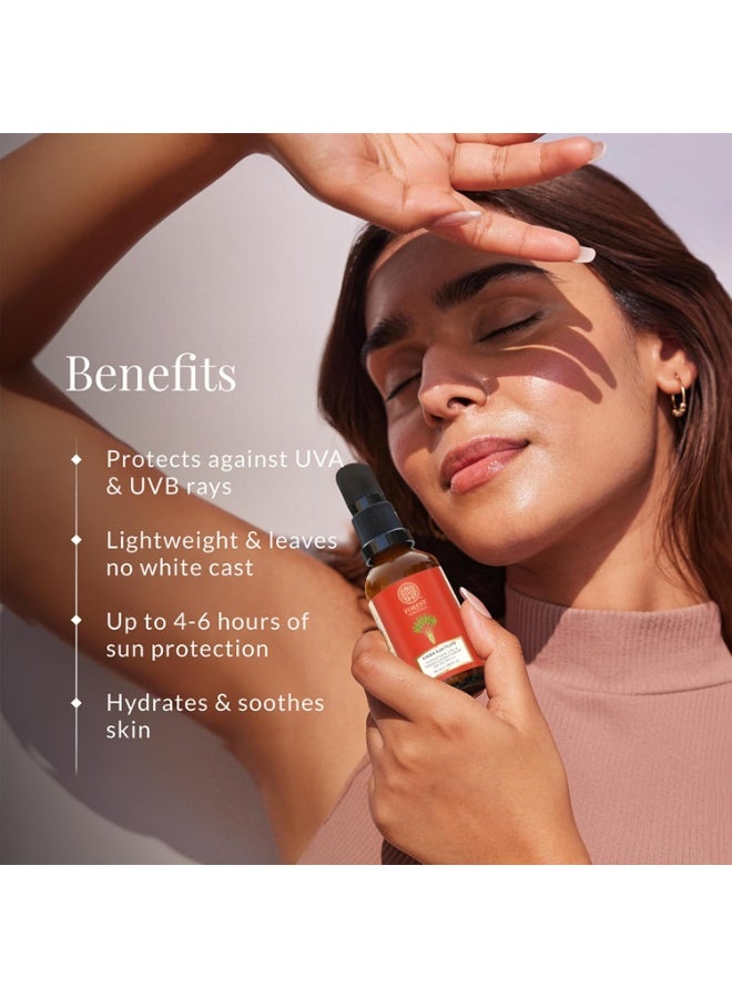Forest Essentials Ayurvedic Mineral Sunscreen with SPF 50 PA++++ | No White Cast, Light Weight Hydrating Formula | With Vitamin C | Protects from UVA/UVB Rays | For all skin types 50 ml pack of 2 - Image 4